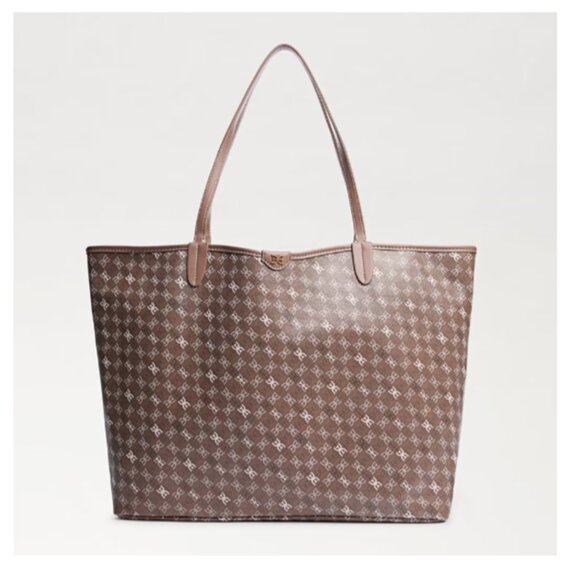 NEW - Sam Edelman Medium Harper Monogram Shopper Tote One Size, TAUPE - Picture 4 of 9